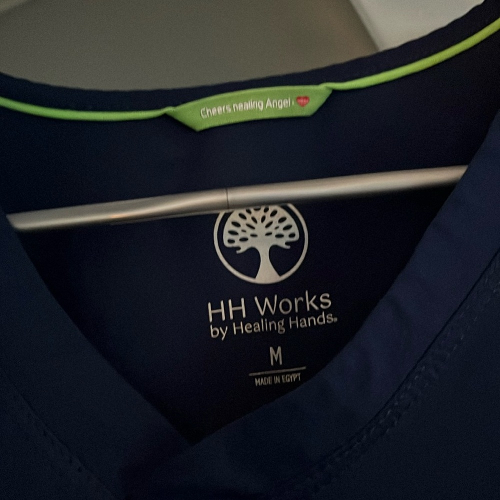 2 Navy Maternity scrub tops. Like new condition.